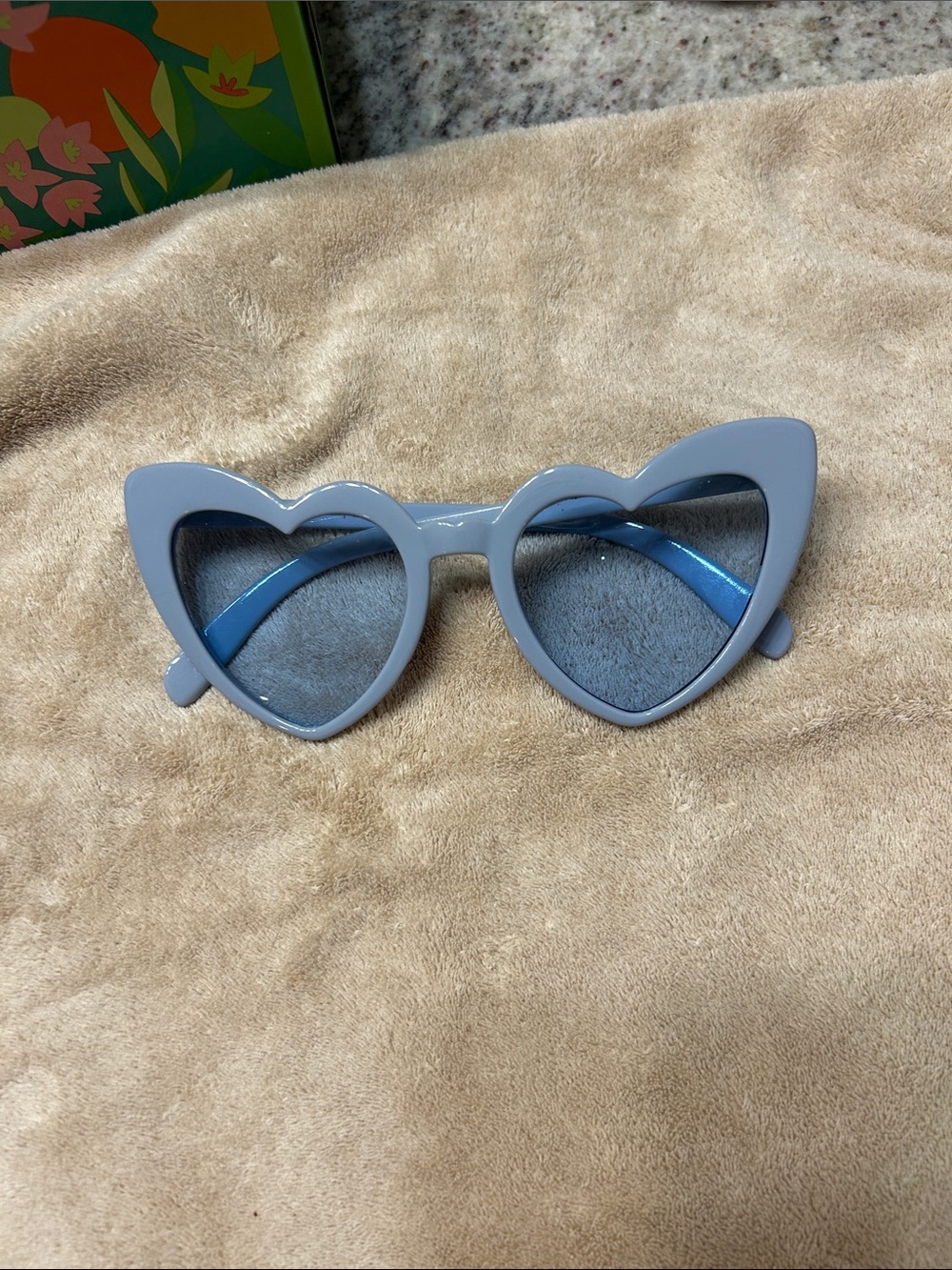iHeartRaves Light Blue Heart Cat-Eye Sunglasses
